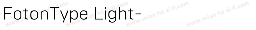 FotonType Light字体转换